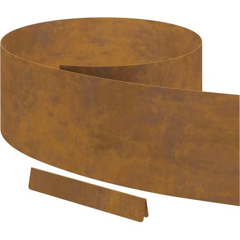 Vidaxl – Bordure de jardin en acier corten 450 x 25 cm – Résistante aux intempéries – Design moderne pour aménagement extérieur (1/5)