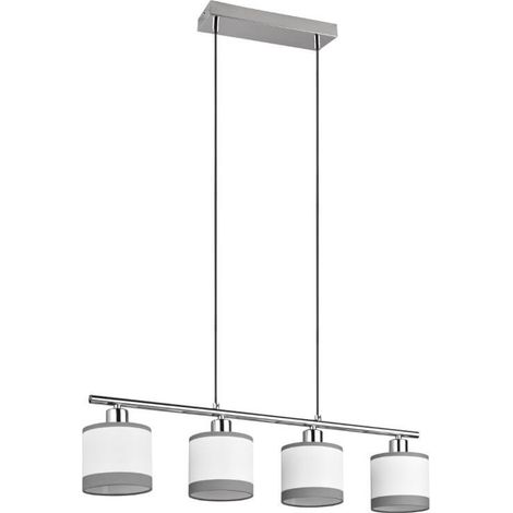 Suspension linéaire DAVOS chrome argentée 4xE14 L75cm (1/3)