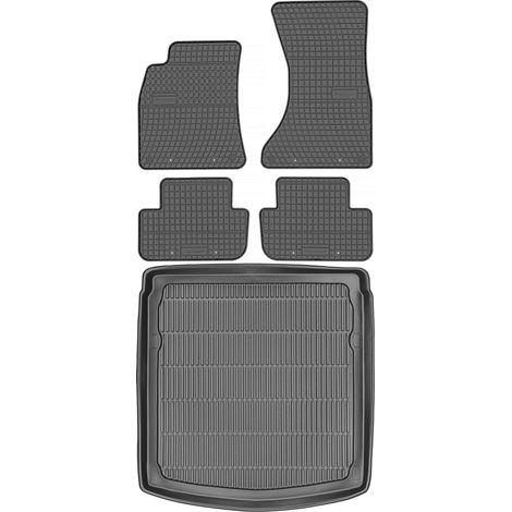 Juego de alfombrillas de goma para coche y maletero para Audi A4 B8 Sedán (2007-2015).
