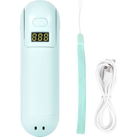 Mini ventilateur pliable 3 en 1, portable, idéal pour les étudiants et les voyages en extérieur. Rechargeable par USB, vert. (1/2)
