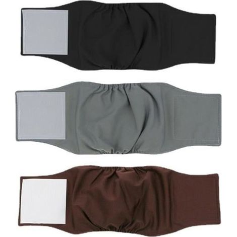Couche pour chien mâle taille M – Matériau imperméable et respirant – Conception absorbante pour usage prolongé – Lavable et réglable (1/4)