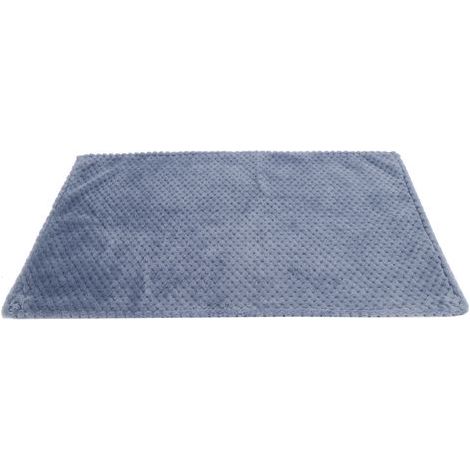 Couverture lavable pour animaux de compagnie, chaude et épaisse pour l'hiver, tapis de couchage pour chien, couverture en polaire douce (bleu L 100x80cm). (1/5)