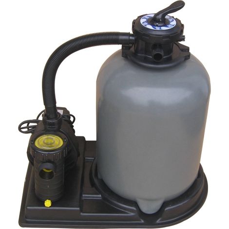 Sandfilteranlage 11 m³/h Pumpenleistung, 6-Wege-Verrohrungs- Ventil, 75Kg Sand (1/3)