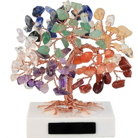 Árbol de la Vida, cristal natural, cuarzo rosa, decoración Feng Shui, sala de estar, dormitorio, oficina (1/5)