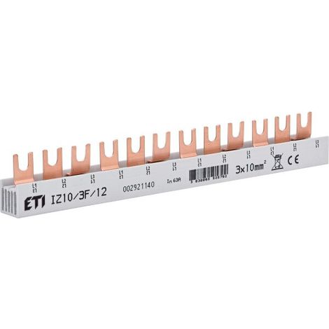 ETI Phasenschiene 10mm2 63A IZ10/3F/12