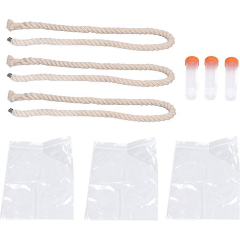 Set aus 3 geflochtenen Baumwollschnüren (3 Stränge) zur Entnahme von Schweinespeichel, zum Nachweis der Afrikanischen Schweinepest, Schweineprobenahme-Set (1/5)