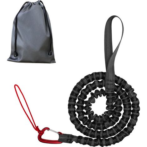 Corde de remorquage pour vélo enfant, corde élastique pour enfants, corde de remorquage parent-enfant, corde de remorquage noire pour vélos (1/5)
