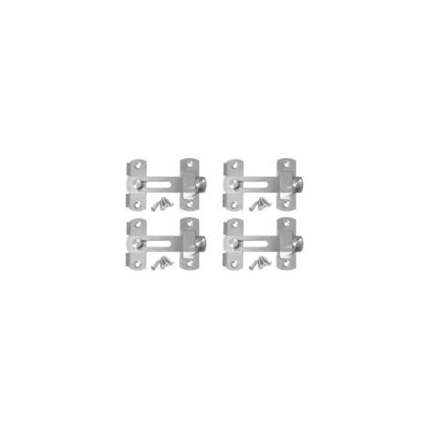 Set di 4 serrature di sicurezza per cerniere di porte scorrevoli in acciaio inox, asta di bloccaggio per porte, finestre e mobili - Crezuo