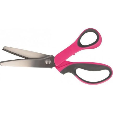 Ciseaux cranteurs Fuchsia 23x9cm Acier Coupe décorative Tissus Loisirs créatifs (1/2)
