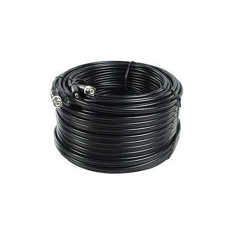 Câble coaxial - Professionnel - 50M - Connecteurs BNC - Alimentation DC - Caméras de sécurité