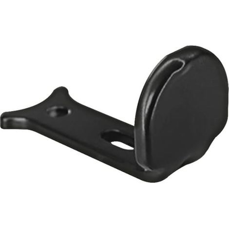 Butée d'espagnolette pour volet battant avec protection caoutchouc - Aluminium renforcé - Extérieur - Noir
