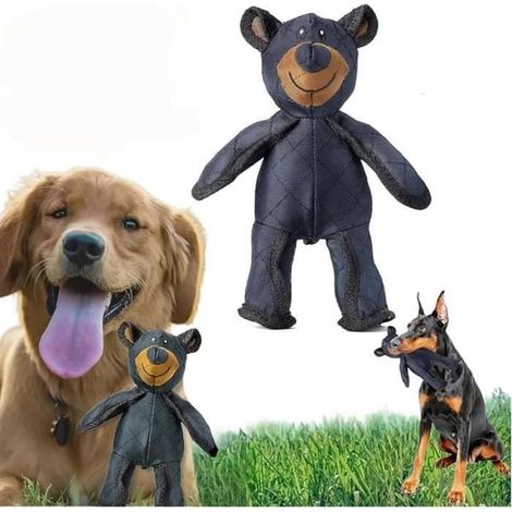 SABIR-Ours en peluche indestructible pour chien Jouet indestructible pour chien Peluche indestructible pour chiens qui aiment mâcher (1/4)