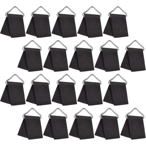 Anelli triangolari in metallo per trampolino, confezione da 20 set di anelli resistenti all'usura, cinghia di ricambio, accessori versatili per rete da trampolino per esterni