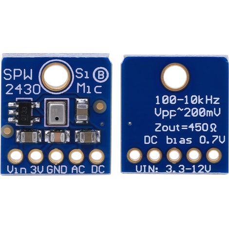 Schalldetektionssensormodul, Silizium-MEMS-Mikrofon für FFT-Aufzeichnung und Abtastung, SPW2430, 3,3–5 V (1/5)