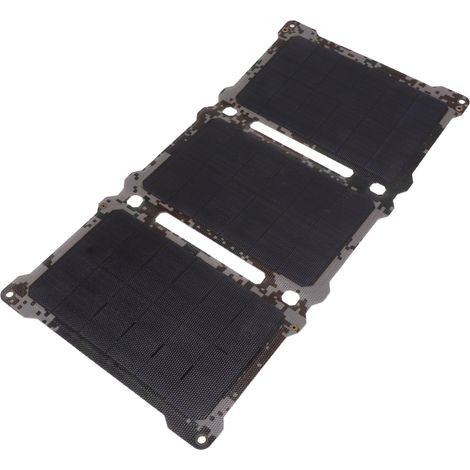 Faltbares, tragbares monokristallines Solarpanel mit 18 V, 5 V und 30 W Leistung, ideal für Outdoor-Aktivitäten wie Camping, Wandern und Bergsteigen (Tarnung). (1/5)