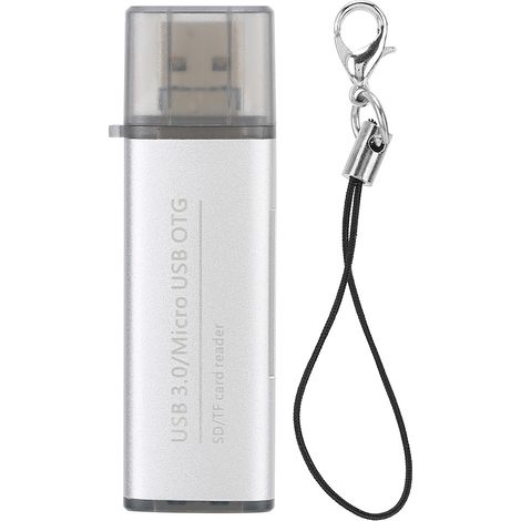 ADS-102 Kompakter USB 3.0 OTG Micro-USB-Kartenleser für Multimedia-Speicherkarten (1/5)