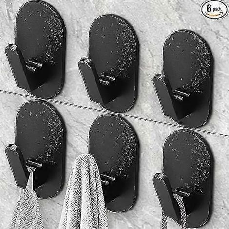 Filiyano-Crochets porte-serviettes auto-adhésifs pour une fixation murale robuste, salle de bain, cuisine, carrelage, miroir, sans outils, etc. (1/4)