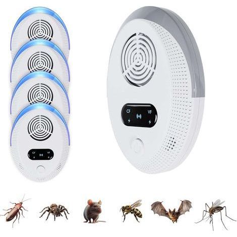 (4pcs)Ultrasons pour Chauve Souris Ultrasons Anti Rongeurs Repulsif Ultrasonique Anti Cafard Ultrason Insecte. (1/5)