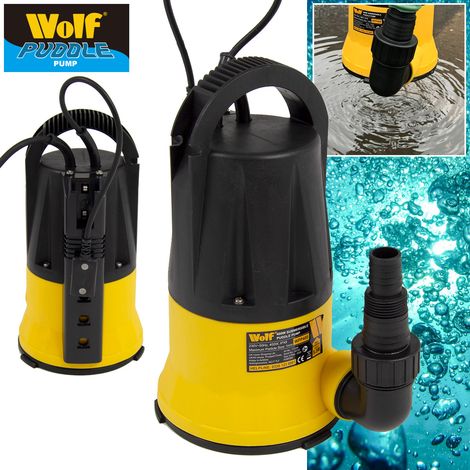 Wolf 400W Submersible Puddle Pump, 5500L/h Flow, Sensor Switch Control (1/5)
