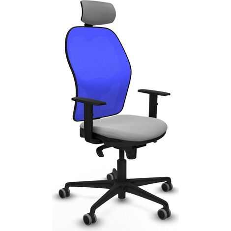 Piqueras-y-crespo Silla ergonómica gris claro ajustable