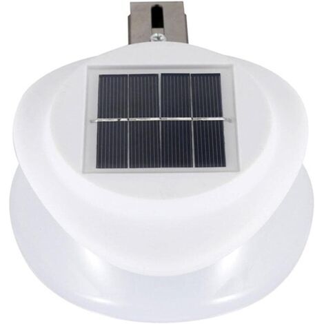 BUNTHAUS Lumières de gouttière à la clôture solaire, lampe murale à LED étanche avec lampe à lampe solaire à lumière chaud Lampe de sécurité pour le jardin, blanc, lumière chaude