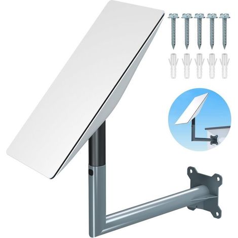 Support mural pour kit Internet Starlink – Montage sur poteau de toit – Acier haute qualité – Compatible antenne rectangulaire V2 – Installation facile