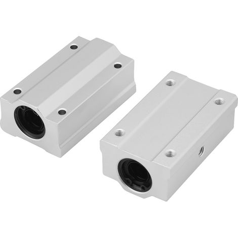 Lot 2 Blocs Coulissants SCS12LUU 12mm Roulement à Billes Linéaire en Aluminium pour Imprimante CNC (1/5)