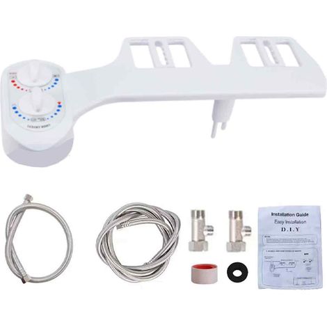1 Abattant de toilette, Bidet intelligent, Eau chaude et froide, Buse autonettoyante, Pour WC standard (1/5)