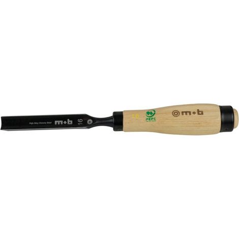 Mob Outillage – Gouge sculpteur pour bois dur – Lame en acier haute teneur carbone – Précision de frappe – Ergonomie optimisée pour artisans