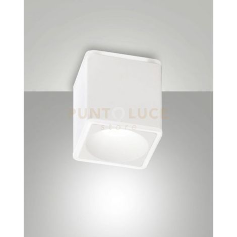 COIBA PLAFONIERA QUADRATA BIANCA LED 13W 3000K 848 + 486LM 2 LUCI
