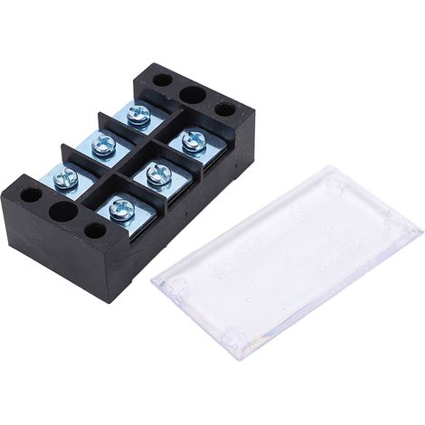 Feste Schraubklemmen aus Messing, zweireihig, 45 A, 600 V, für Verteilersysteme, 3-polig (4503) (1/5)