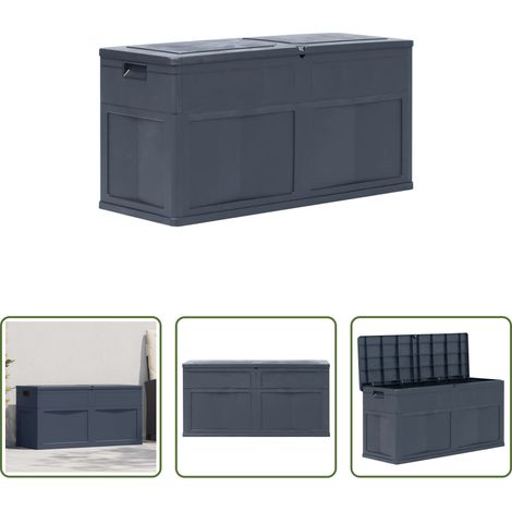 Boîte de rangement jardin - Boîte de rangement de jardin 320 L Noir (1/5)