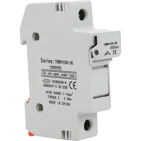 Base de Porte-fusible Base de Porte-fusible à Montage sur Rail DIN Unipolaire Équipement de Contrôle de Distribution TOWFH1DC 1000VDC 1P((20A )).