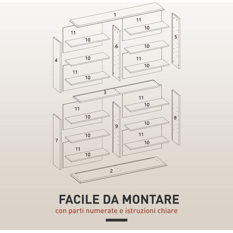 Étagère à CD sur roulettes 16 étagères en bois naturel design contemporain, dimensions 106,5x24x126,3 cm, meuble de rangement polyvalent pour livres et disques. (1/5)