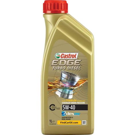 Olio motore auto Edge Turbo Diesel 5W40 Q3 Titanium lubrificante 1L