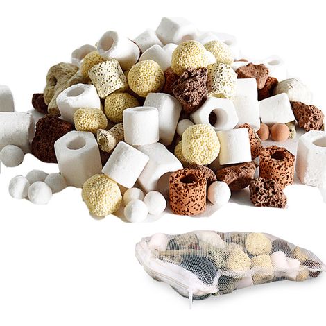 12-in-1 Mehrfarbige Quarz-Aquarienfilterkugeln – 500 g für Süß- und Meerwasseraquarien (1/5)