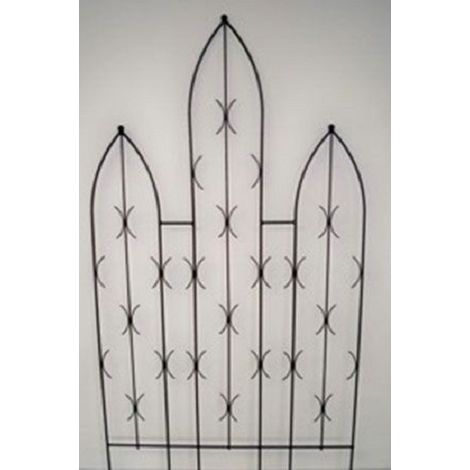 Triple Centre Point Gothic Screen Bare Metal/Ready to Rust - Steel - L2 x W91.4 x H180 cm
