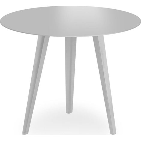 Table d'Appoint Ronde "Bimix" 45cm Argent