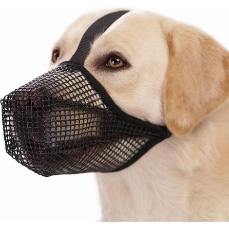 L (50 - 75 kg) noir, nouveau masque pour chien à longue bouche empêche les chiens de manger en désordre gril Comfort Mesh respirant Universal long Dog Mask