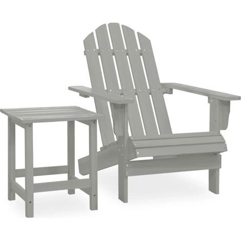 Sedia da giardino con tavolo in legno di abete grigio 020013329 (1/5)