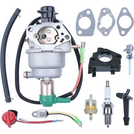 Kit de carburador para motor Honda GX390 GX340, carburador universal con bujía, junta, manguera de combustible y filtro, apto para generadores/motores de 8 HP, 9 HP, 11 HP y 13 HP. (1/3)