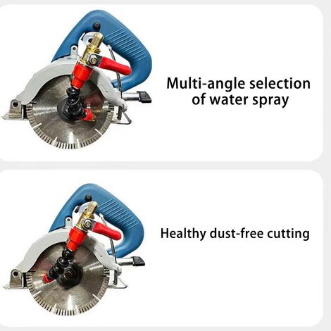 Système de brumisation et de dépoussiérage par pulvérisation d'eau avec tuyau de 10 m et pompe pour machine à découper le marbre, la brique et le carrelage, meuleuse (1/5)