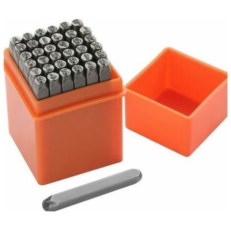 Kit de 36 poinçons lettres et chiffres 6mm – Fer haute qualité – Pour estampage métal, plastique, bois et cuir – Personnalisation précise (1/5)