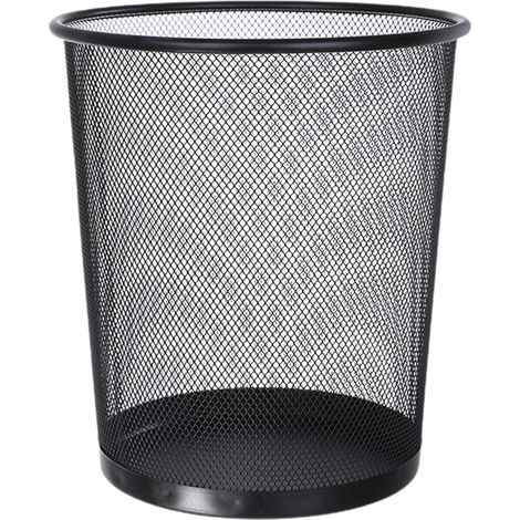 Papelera malla metalica 12 Litros Negro (1/5)