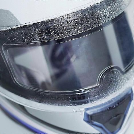 Film imperméable et antibuée pour casque de moto, écran de pare-brise universel HD, intérieur antibuée, extérieur imperméable, masque transparent (Antibuée 9 x 25 cm) (1/4)