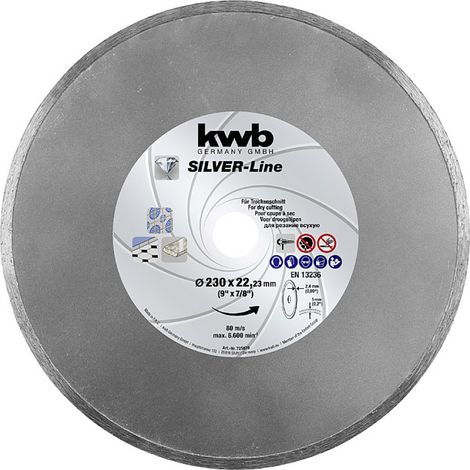 kwb 725870 Diamanttrennscheibe Durchmesser 230 mm Bohrungs-Ø 22.23 mm Fliesen, Keramik 1 St. (1/3)