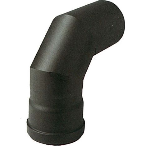 curva gomito 90o acciaio 8 cm 80 mm nero per stufe a pellet 1,2 mm porcellanato (1/2)