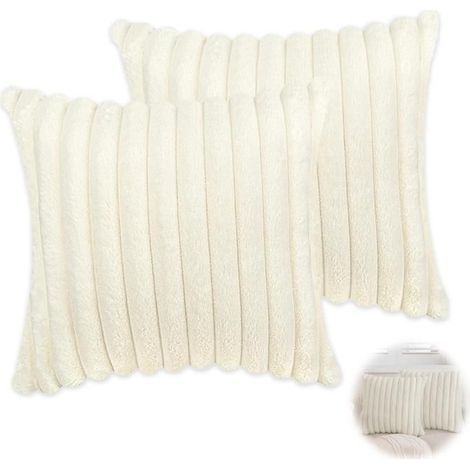 Unbranded Cushion Covers - Set of 2 - Faux Fur - 45.7 x 45.7 cm - Insert Included