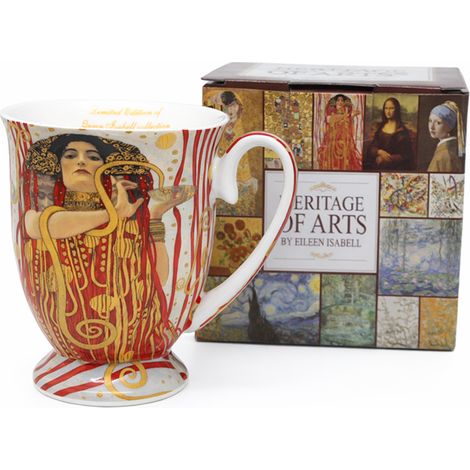Juego de regalo de lujo de taza de porcelana Judith de Gustav Klimt (1/5)