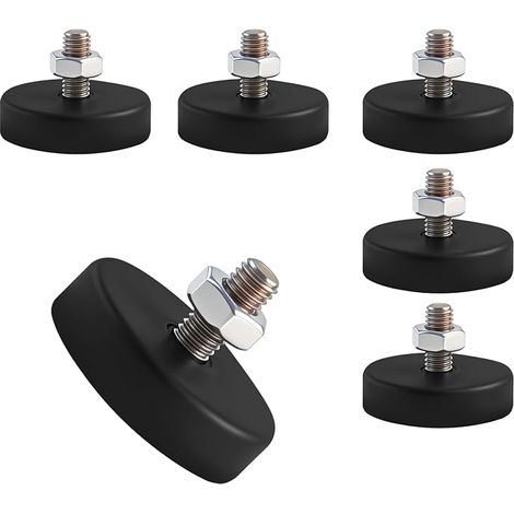 Patin Antiderapant, Caoutchouc Silent Bloc, M8 X 42 mm Tampon Caoutchouc avec Écrous pour Tables, Chaises, Armoires, Machines et Équipements (1/5)